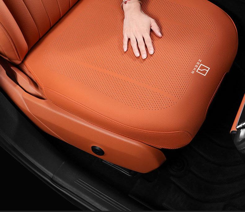 ZEEKR 001/009/X All-Season Car Seat Cushion with Breathable Cover and Integrated Backrest