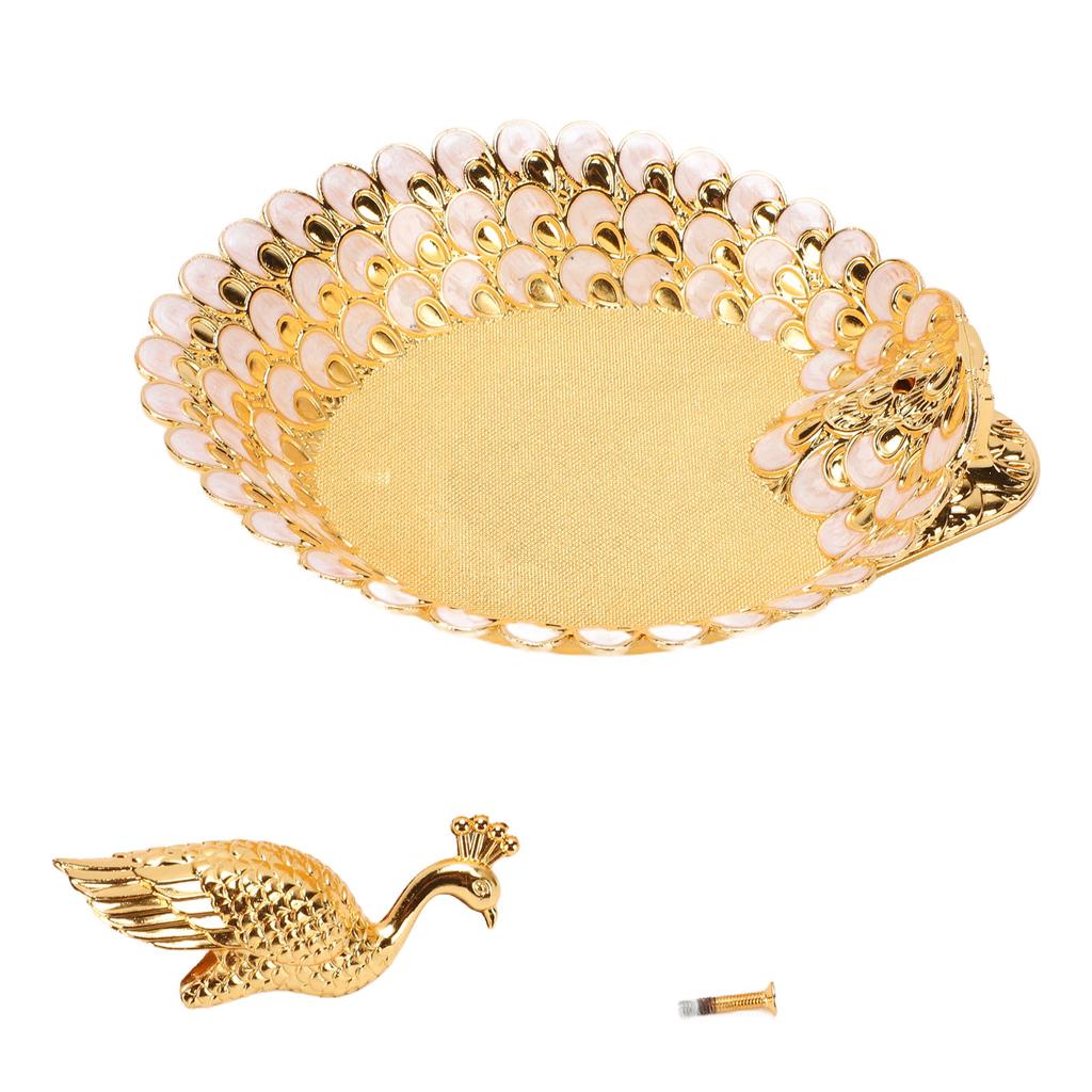 Candy Dish Peacock Shape Fruit Serving Tray Cookie Storage Bowl Party Snacks Plate for Wedding Home Buffet Bar Desk