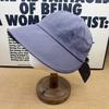 Gentle Bow Sunscreen Bucket Hat Women's Summer Big Eaves UV Protection Sun Hat Show Face Small Plain Cap
