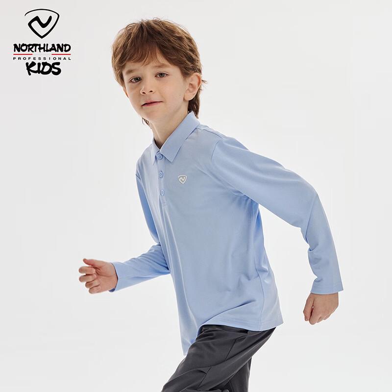 NORTHLAND Boys' Long-Sleeve Quick-Dry Polo T-Shirt