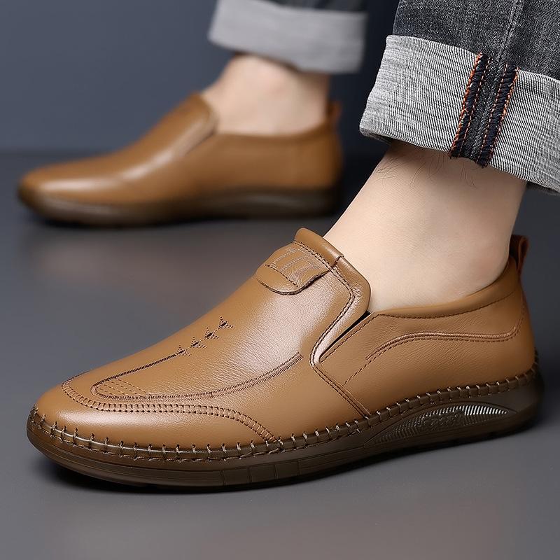 Fashion Solid Color Soft Sole Loafers for Men Fashion Casual Summer Autumn Designer Shoes Male 2025 New Business Driving Shoes Man