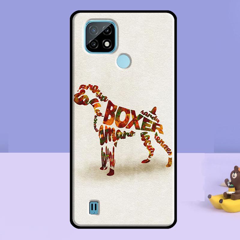 Boxer Dog Puppy Case For Realme C75 C67 C61 C55 C53 C51 C35 C21Y C25S GT 7 Pro 6 6T 10 11 12 13 14 Pro Plus