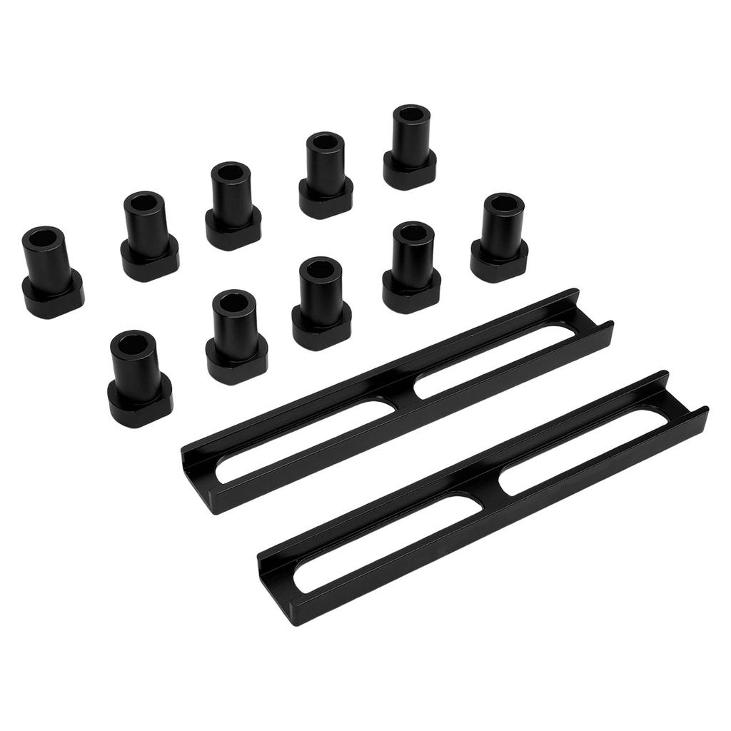 10Pcs Bench Dog 19mm Diameter Aluminum Alloy Non Slip Workbench Dog Stop with 2PCS Base for Woodworking MFT Tables