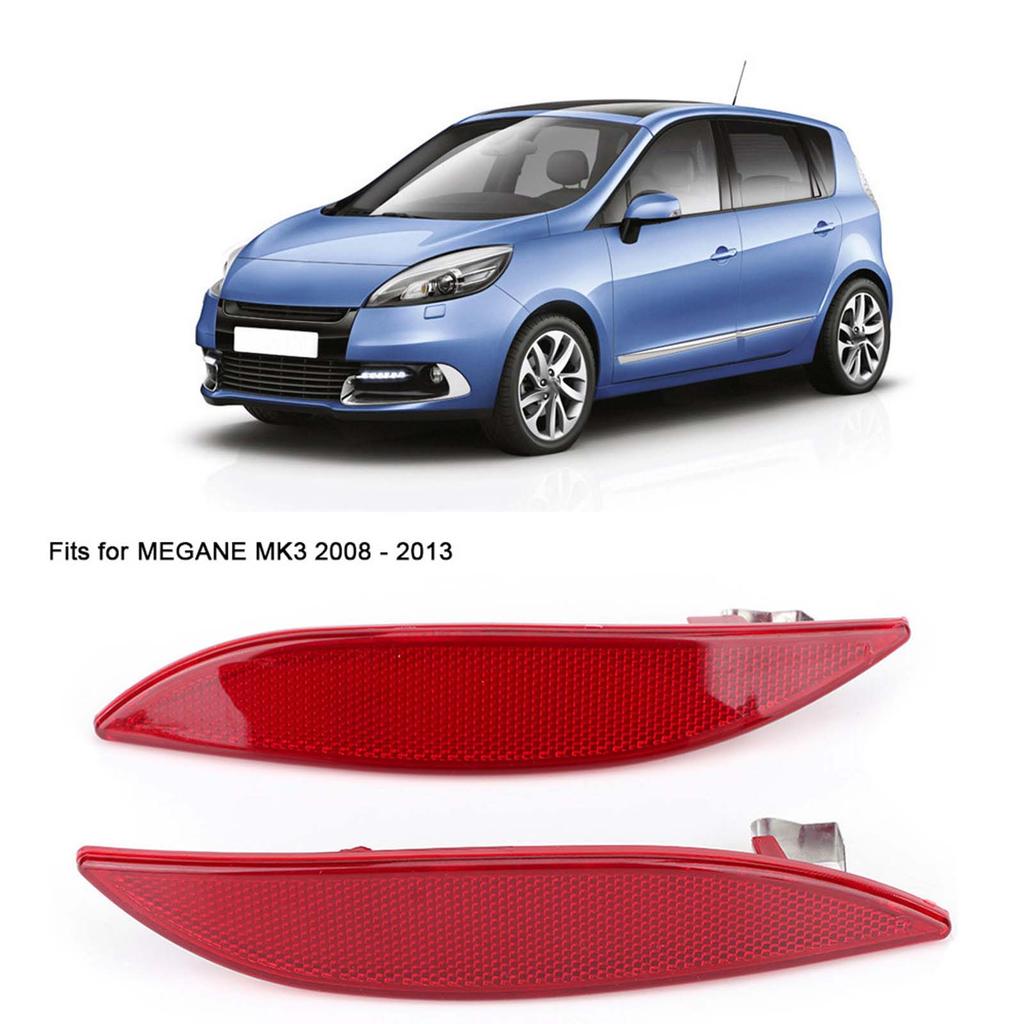 Rear Bumper Reflector Strips Left&Right 265600004R Fits for MEGANE MK3 2008  2013