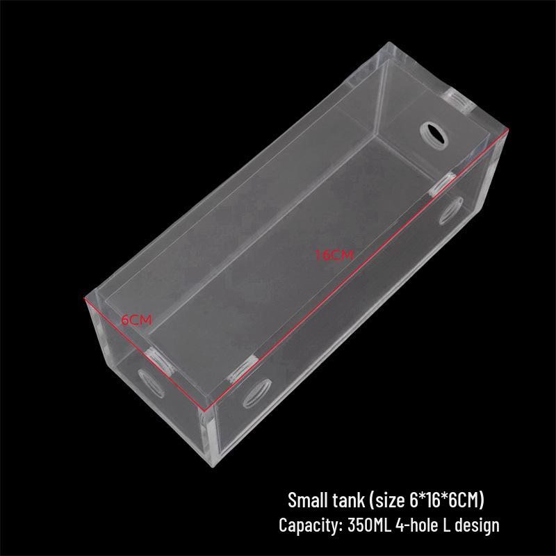 Transparent Acrylic Water-Cooled Mini Long Tank, 2-Point Thread, Various Sizes