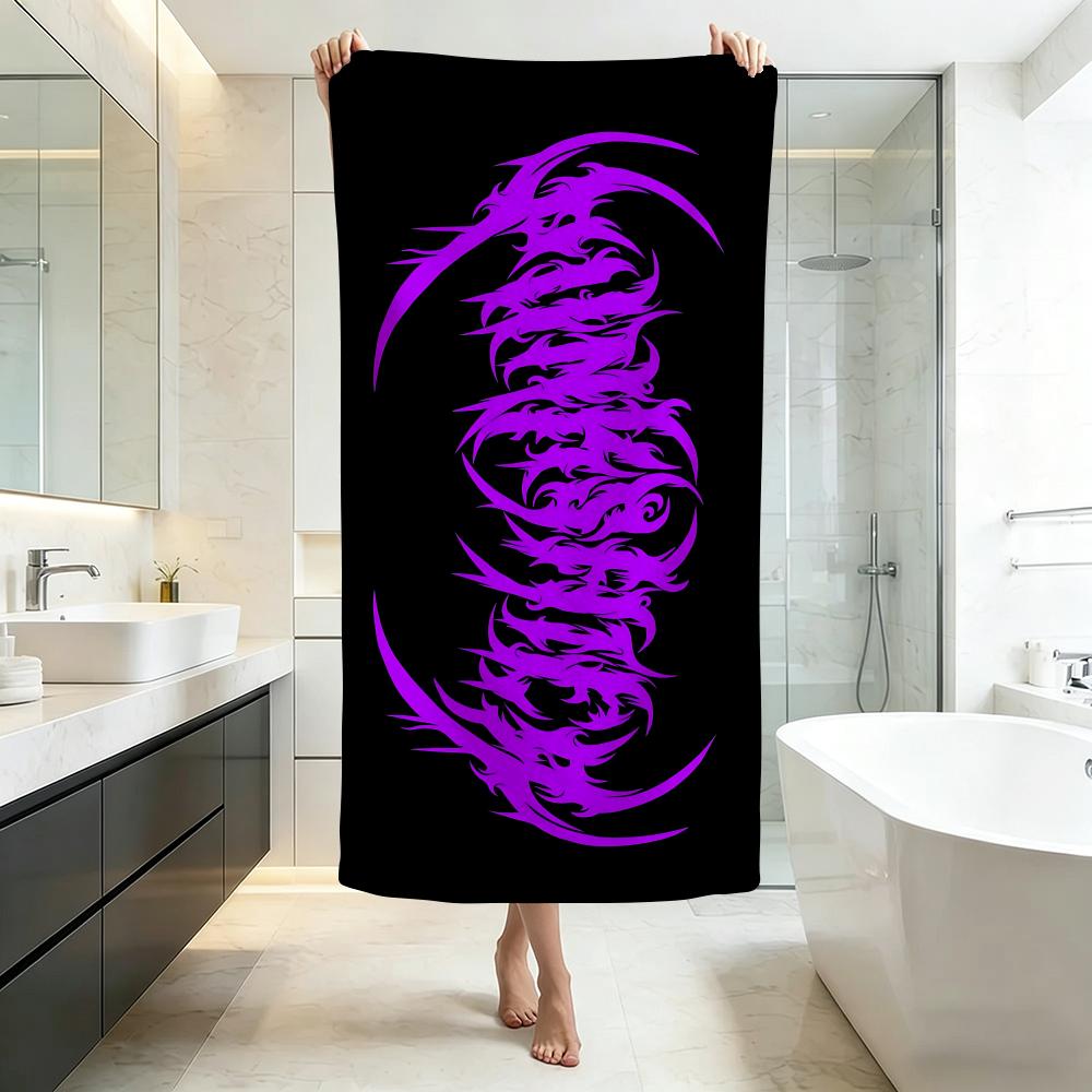 Psychedelic D-Deep PurpleS Towel Five-Star Hotel Quality Eco-Friendly Ultra Soft Thick Towels & Beach Towels