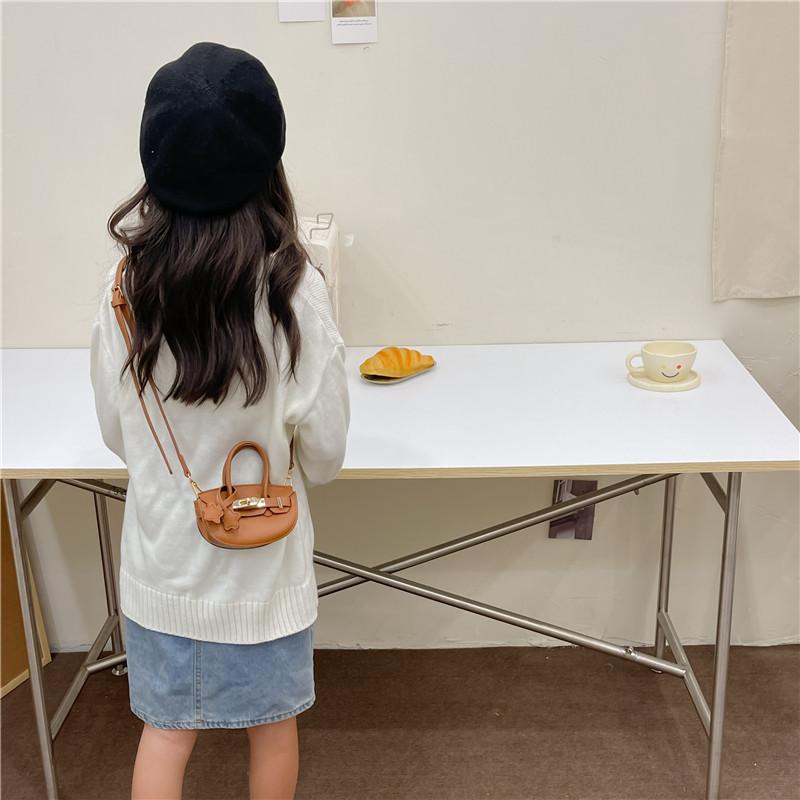 Stylish Mini Crossbody Pu Bag For Kids Chic Princess Coin Purse Accessory