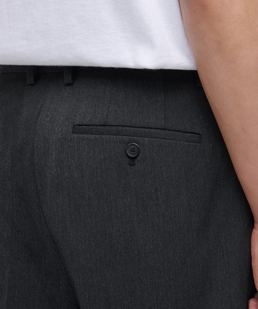 Musinsa Standard Wide Hidden Banding Crop Slacks [Charcoal Gray]