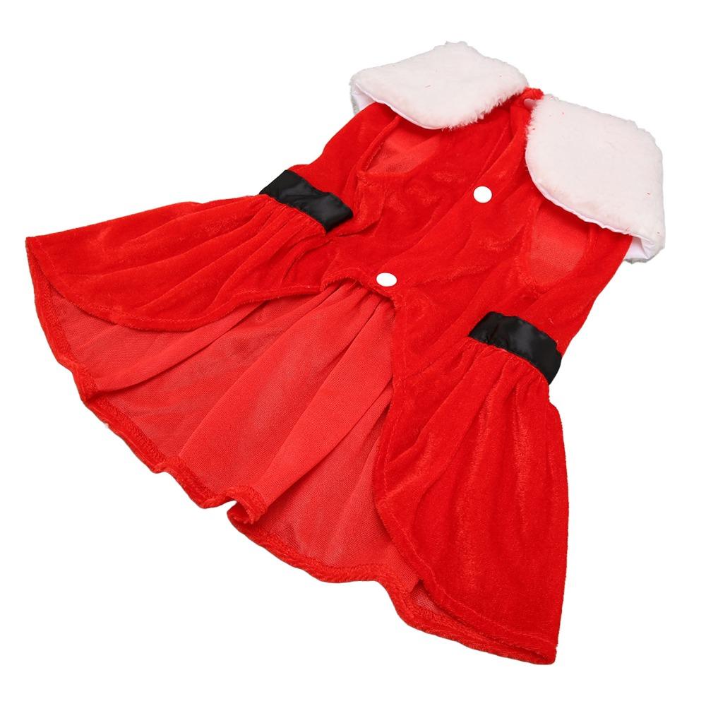 Warm Thick Lining Santa Dog Costume Adjustable Fit Winter Pet Apparel Family Holiday Photos