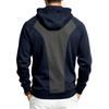 Men's Loose Fit Color Block Hooded Zip-Up Sweatshirt for Outdoor Workout and Fitness