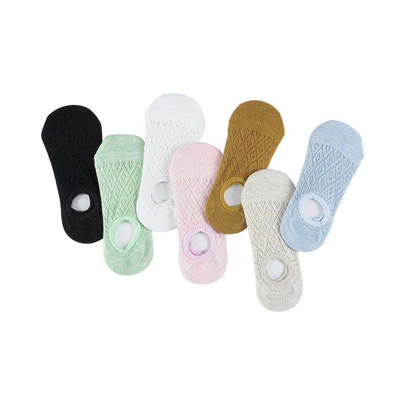 Women's Mesh Breathable Boat Socks Solid Color Simple Hollow Solid Color All-match Non-slip Ankle Socks