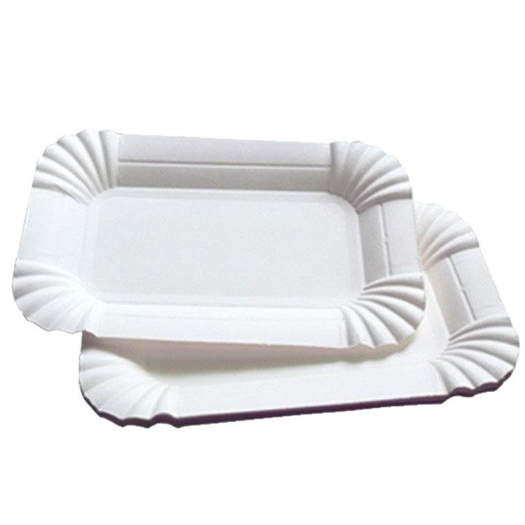 Disposable Rectangular Cake Plates - Degradable Party and Birthday Tableware, No-Wash Needed