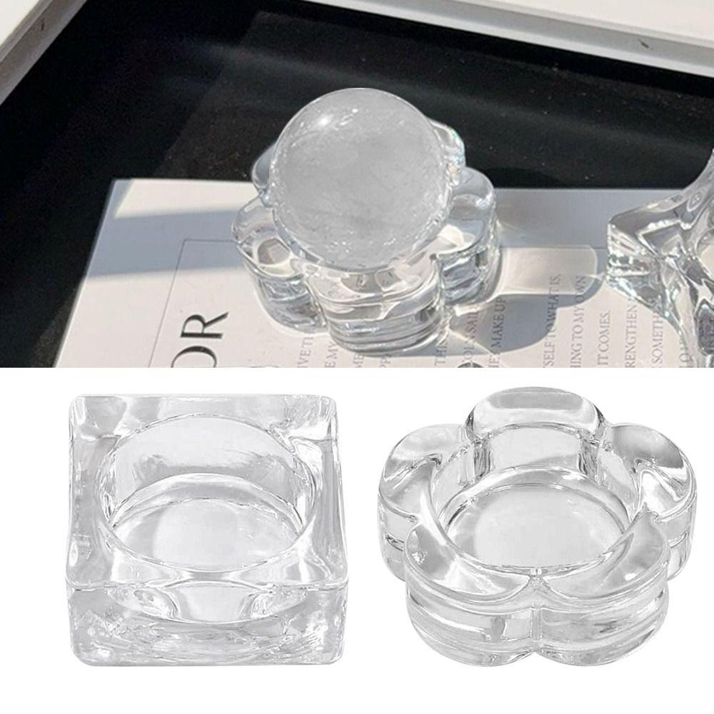 Transparenter Kristallkugelständer Glas Glaskugelständer Kristallkugel Ausstellungsständer Heimdekoration