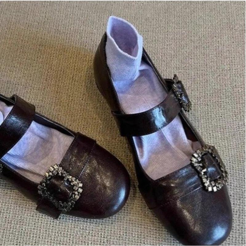 New Style Luxury Women Flats Shallow Mouth Autumn Pointed Toe Loafers Ballerinas Fall Leopard Retro Dress Shoes Zapatos De Mujer