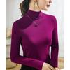 Autumn and Winter Women's Bottoming Shirt Half-high Neck Bottoming Shirt Inside Knitted Long-sleeved Top Blouse