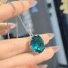 Heavy Industries Paraiba Lake Water Blue Pigeon Egg Pendant