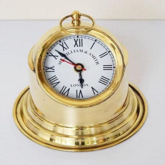 

Винтажный стиль настольные часы многофункциональные металлические латунные красивый декор