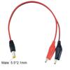 Alligator Clip To 1 Male or Female DC Power Plug Connector Adapter Plug 25CM Test Lead DC 5.5*2.1mm Crocodile Clips Connect Line