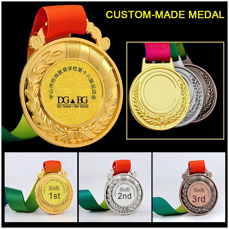 Marathon Gold Winner Award Medals With Neck Ribbon 3D Running Runner 1St 2Nd Trophy Various Sport Souvenir Prize Gift Customized