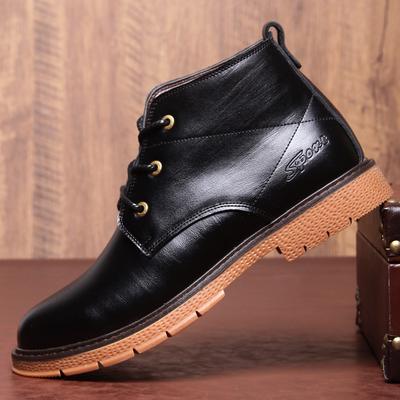 Fashion Men's Boots Winter Warm Men Boots Lace Up Versatile Male Leather Shoes Business Ankle Boot Big Size  Footwear Fgv5