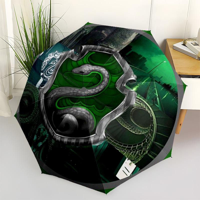 

1pc Slytherin Crest with Snake Motif Umbrella with Plastic Handle,Cartoon Pattern,Suitable for All Seasons Multi-functional Umbrella359