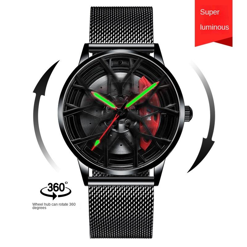 SVJ Watch Men's Original Movement Wheel Watch Hollow Three-dimensional Brake Disc Waterproof Forging Retrofitting Waterproof