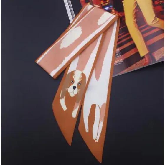 Animals Cheetah Silk Scarf New Bag Scarf For Women Luxury Brand Foulard Women Tie Fashion Head Scarves For Ladies Girls