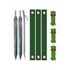 Tree Stake Kit - Green Heavy Duty Tree Stake Support, Tree Binding And Windproof Fixing Straps  Rhombus Shape
