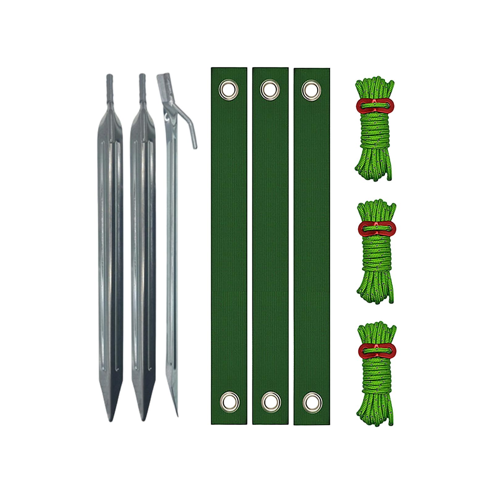 

Tree Stake Kit - Green Heavy Duty Tree Stake Support, Tree Binding And Windproof Fixing Straps Rhombus Shape One Size