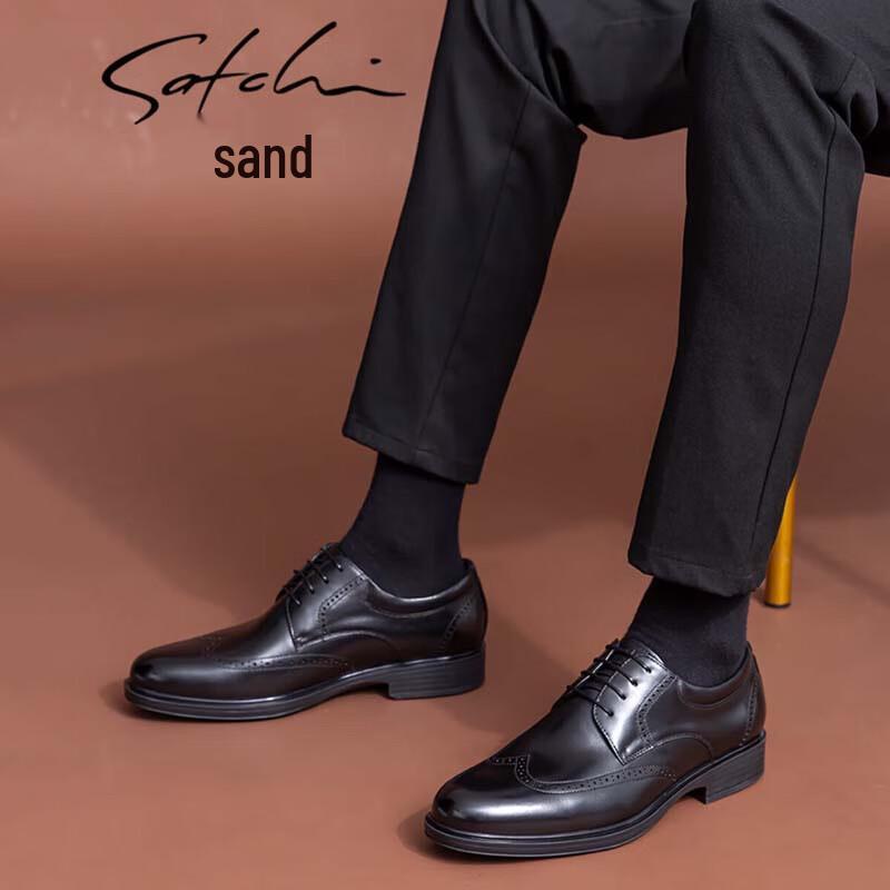 SATCHI Men s Brogue Business Dress Shoes EU 40 чёрный