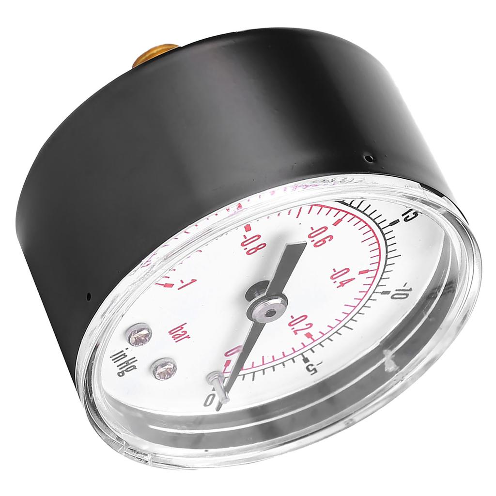 Vacuum Gauge 50mm 18 BSPT Back Connection 10Bar 300inHg Air Water Oil Gas