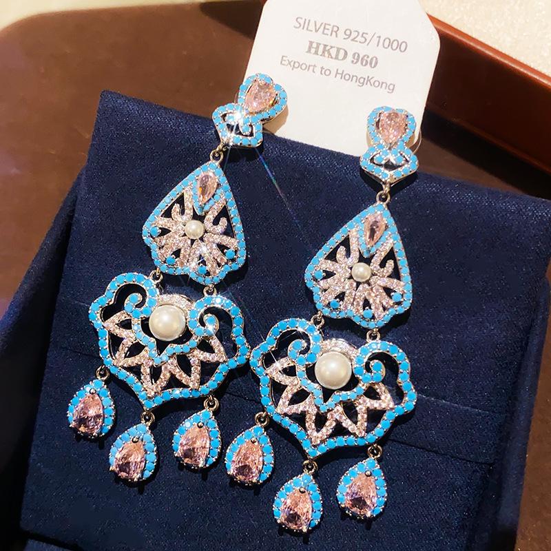 Gold-Plated Vintage Bow Pearl Earrings - Luxury Niche Design Stud Jewelry