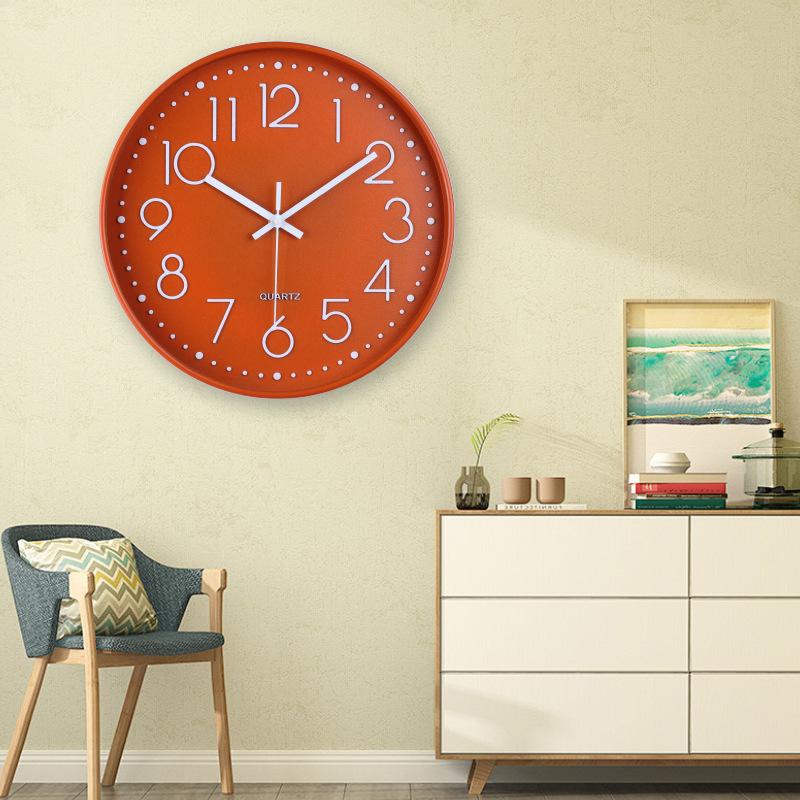 12-inch 30CM Silent Quartz Wall Clock Creative Fashion Home Living Room Clock Three-dimensional Simple Clock