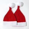 Cross-Border Holiday Parent-Child Santa Woolen Knit Hat Set for Mom and Baby