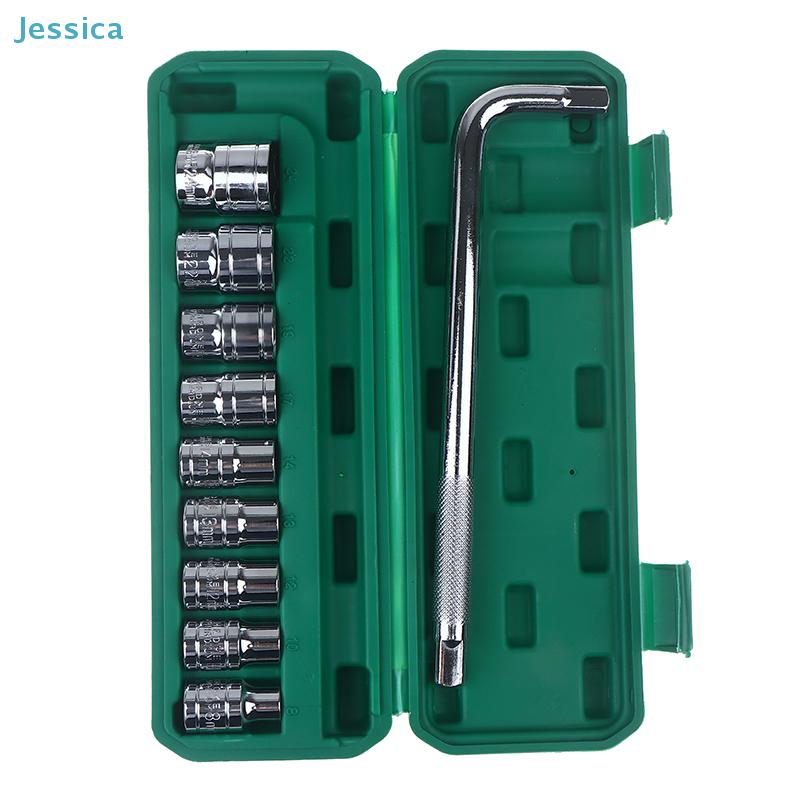 10Pcs Socket Wrench Set - L-Type Handle Socket Set with Storage Case for Car Repair & Maintenance