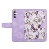 For Samsung Galaxy S24 FE Case PU Leather Floral Phone Cover with Card Slots