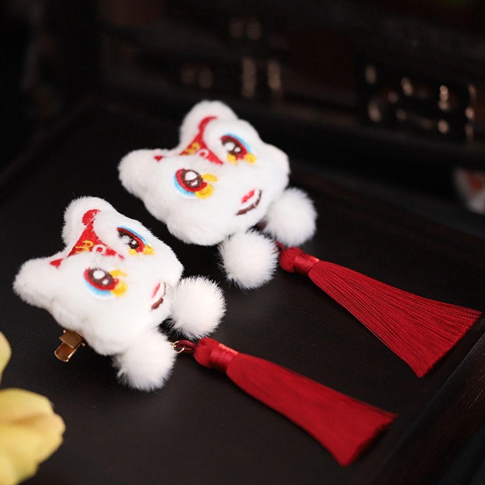 Embroidery Chinese New Year Headwear Tassel Hanfu Hair Sticks Ancient Style Hairpin Children