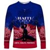 3D Printed Haiti Flag Coat Of Arms Men T Shirts Negre Marron Women Long Sleeve Tshirts Tops Kid Round Tee Shirt Men Clothes