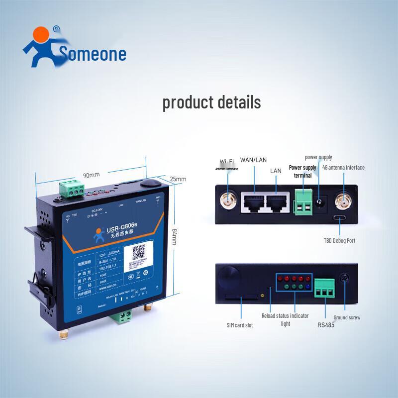 Router Industriale 4G LTE Serie USR-G806