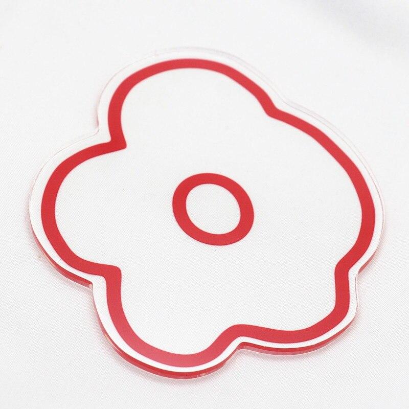 Cup Placemat Tea Coffee Milk Cups Pads Korean Ins Transparent Acrylic Teacup Mat Custom Small Floral Cushion