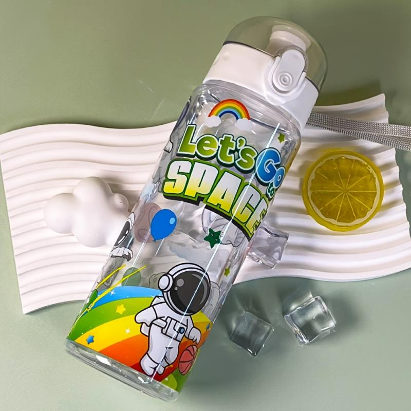 

780ML Cute Cartoon Motorcycle Sports Water Bottle Comes with sealed, bouncy lid and carrying strap. Ideal for outdoor activities белый