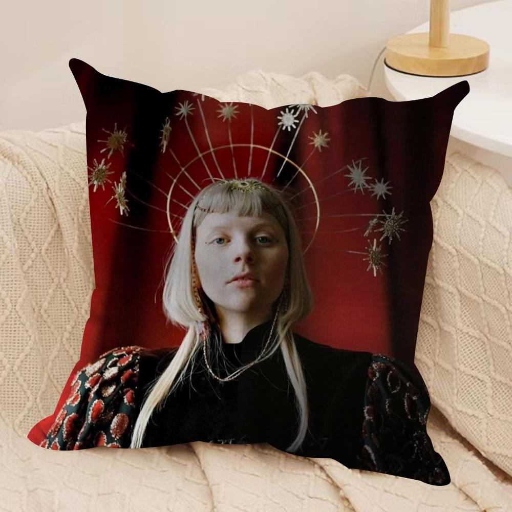 Singer A-Aurora Cushion Cover Soft Plush Double-Sided Printed Sofa Pillow Cushion Cover | Cozy All-Season Durable Decor Gift