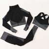 Women's Seamless High Waist 3-Piece Fitness Set – Breathable Yoga & Running Sportswear