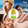 Dual Compartment Sunscreen Roller Bottle Refillable Leakproof Empty Travel Cosmetic Dispenser Portable Makeup Storage Container