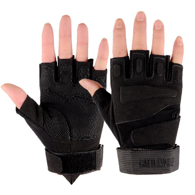 Outdoor half-finger gloves, mountain climbing military fans fitness gloves men S