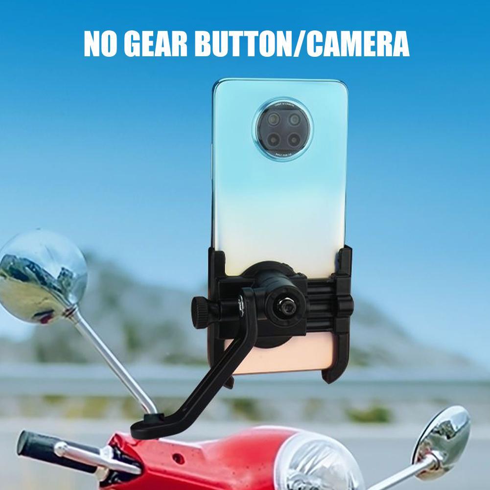 Motorcycle Phone Mount Holder Sturdy Aluminum Alloy Handlebar Mount Mirror Rearview Compatible J8H3