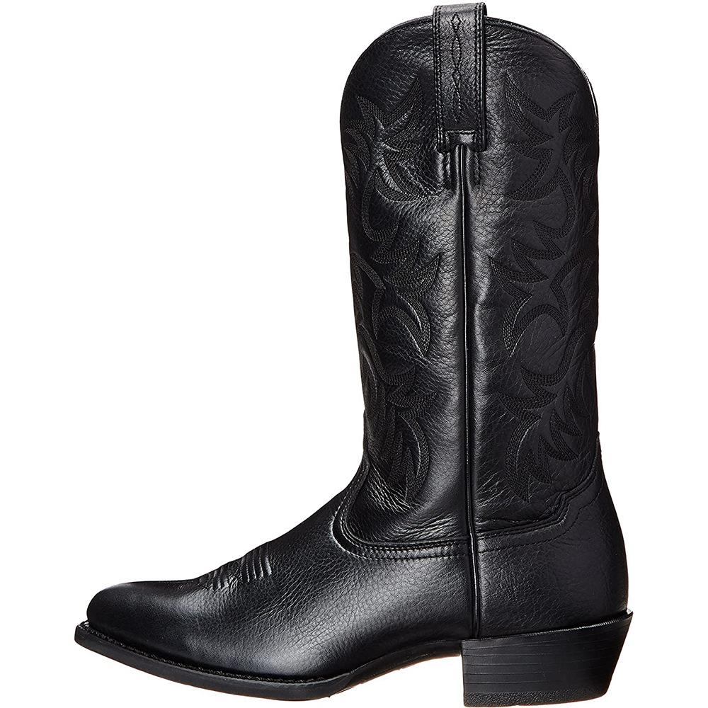 Vyšívané pánské střední boty západní kovbojské boty zimní kožené boty pro muže