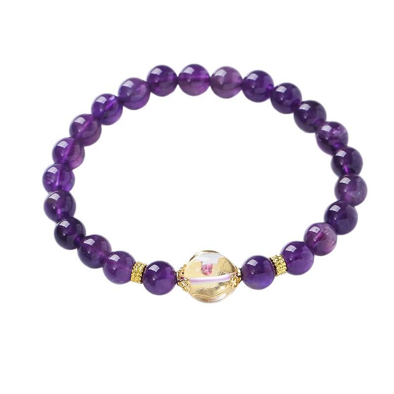 Natural Amethyst Bracelet Purple Bracelet. Bangles Women Fashion Jewelry Daily Accessories Gift