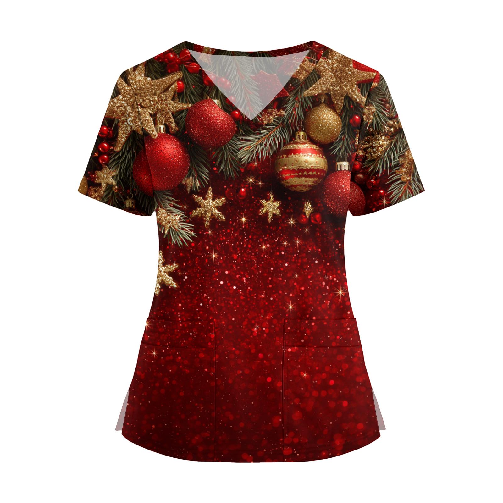 

Женская мода V-образный вырез короткий рукав комбинезон с карманами принт топы одежда XL винный