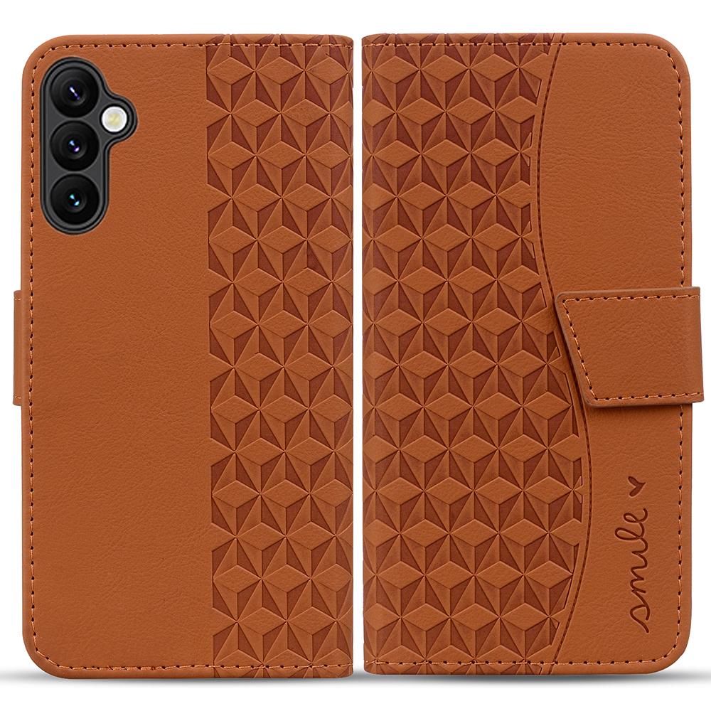 For Samsung Galaxy S24 FE Case Rhombus Pattern Leather Wallet Phone Cover